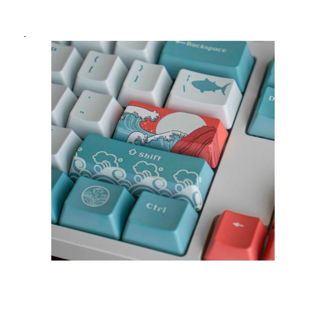 Coral Sea Dye PBT Keycaps (108 keycaps)